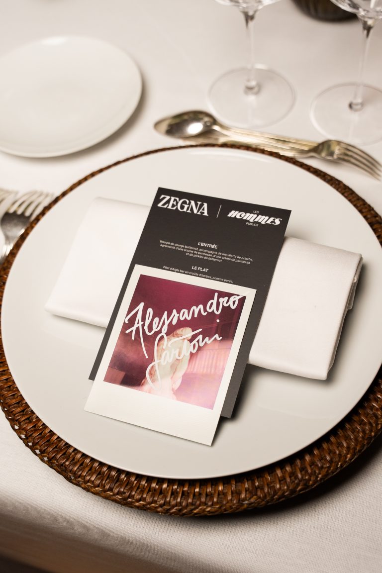 Le superbe dîner Zegna du magazine Les Hommes Publics